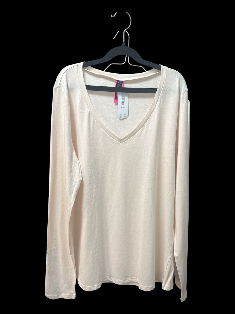 La Senza Women’s Cream V-Neck Long Sleeve Sleepwear Top – Medium NWT - Picture 4 of 7